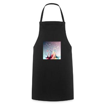 Splash art - Tablier de cuisine - noir - Devant - AI Model Male 185 dark (185cm)