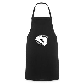 Plongeuse bretonne n’avale pas d’eau - Tablier de cuisine - noir - Devant - AI Model Male 185 dark (185cm)