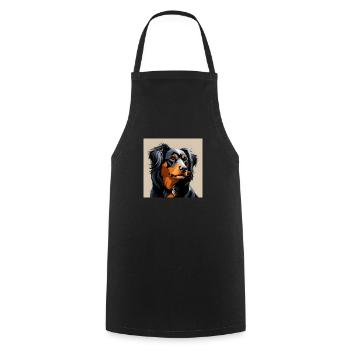 Dog - Cooking Apron - black - Front - AI Model Male 185 dark (185cm)
