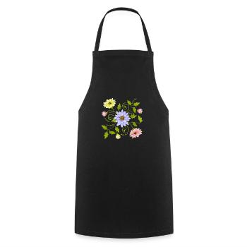 Fleur - Tablier de cuisine - noir - Devant - AI Model Male 185 dark (185cm)