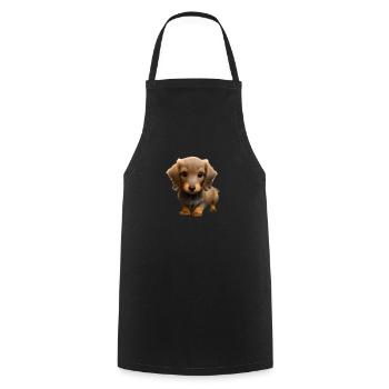 Dackelwelpe Dachshund Hund Hundehalter Hunde - Kochschürze - Schwarz - Vorne - AI Model Male 185 dark (185cm)