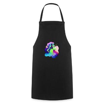 Écoutez de la musique licorne animaux mythiques licornes licorne - Tablier de cuisine - noir - Devant - AI Model Male 185 dark (185cm)