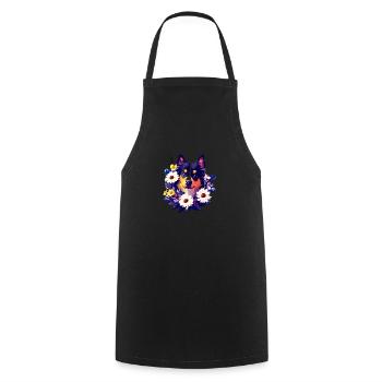 Dog Dog Owner Dog Lover Dog Owner - Cooking Apron - black - Front - AI Model Male 185 dark (185cm)