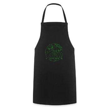 lizard people - Cooking Apron - black - Front - AI Model Male 185 dark (185cm)