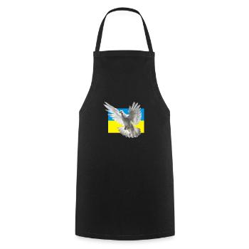 Dove of Peace Ukraine Gift - Cooking Apron - black - Front - AI Model Male 185 dark (185cm)