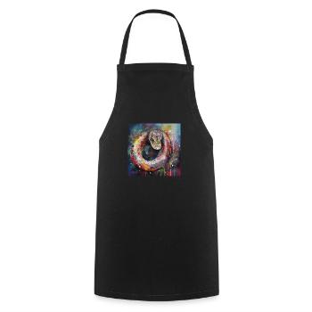 Modern & Colourful Snake Wall Art by Bodhi - Cooking Apron - black - Front - AI Model Male 185 dark (185cm)