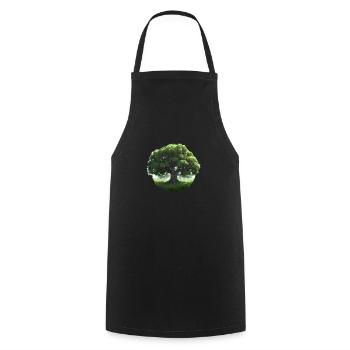 Tree of Life Meditation Yoga Tree of Life - Cooking Apron - black - Front - AI Model Male 185 dark (185cm)