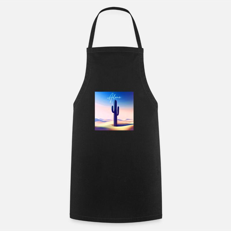 Alone cactus - Tablier de cuisine - noir