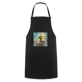 Modern & Colourful Duck Wall Art by Bodhi - Cooking Apron - black - Front - AI Model Male 185 dark (185cm)