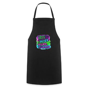 Été surf croatie plage paradis ambiance de fête États-Unis - Tablier de cuisine - noir - Devant - AI Model Male 185 dark (185cm)