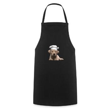 Labrador Retriever Restaurateur Cooking Puppy - Cooking Apron - black - Front - AI Model Male 185 dark (185cm)