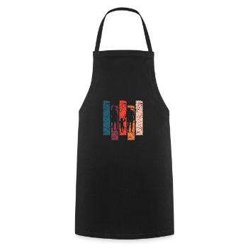 La famille cadeau Vintage - Tablier de cuisine - noir - Devant - AI Model Male 185 dark (185cm)
