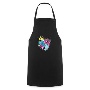 Graffiti style Splash hip hop couleurs peintre couleur - Tablier de cuisine - noir - Devant - AI Model Male 185 dark (185cm)