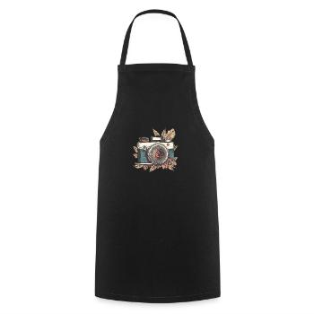Coole Vintage Retro Kamera Boho Style - Kochschürze - Schwarz - Vorne - AI Model Male 185 dark (185cm)