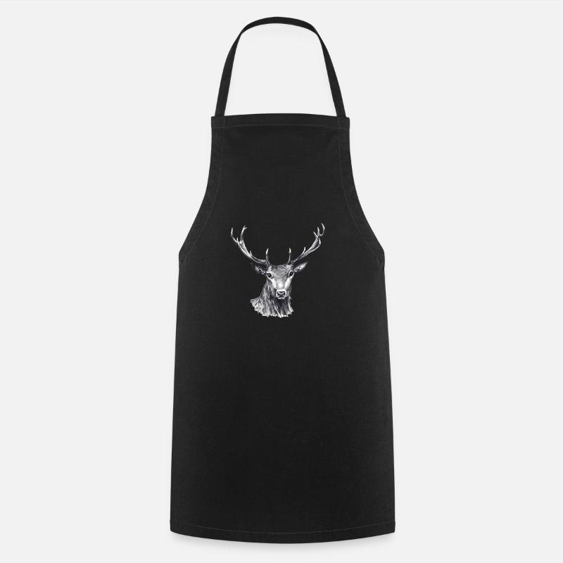 Cerf - Tablier de cuisine - noir