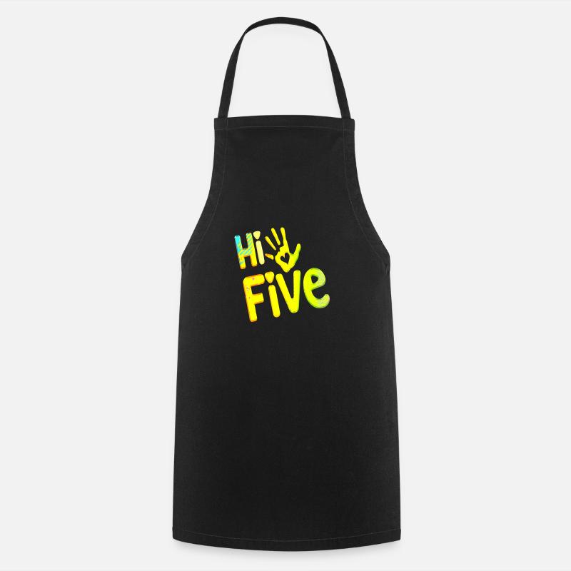High Five Stil Cool Hand Witz Spruch Hit Trend - Kochschürze - Schwarz