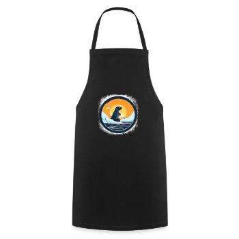 kids beer happy awesome bar cute funny quote - Cooking Apron - black - Front - AI Model Male 185 dark (185cm)