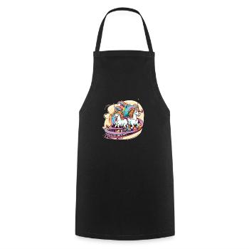 Unicorns at the amusement park - Cooking Apron - black - Front - AI Model Male 185 dark (185cm)