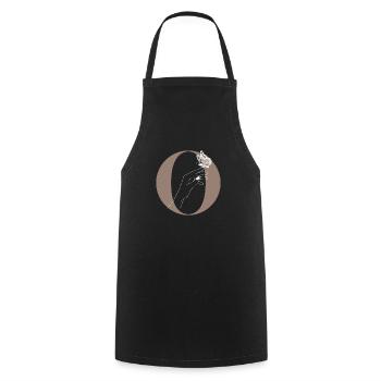 letter o magic butterfly - Cooking Apron - black - Front - AI Model Male 185 dark (185cm)