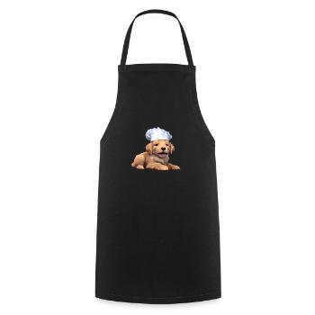 Golden Retriever Cooking Dogs Gastronom Puppy - Tablier de cuisine - noir - Devant - AI Model Male 185 dark (185cm)