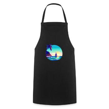 Sailboat Sailing Ship Sailing Sailing Sailing Sailor - Cooking Apron - black - Front - AI Model Male 185 dark (185cm)
