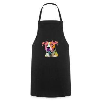 Chien American Staffordshire Terrier - Tablier de cuisine - noir - Devant - AI Model Male 185 dark (185cm)