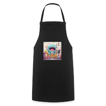Monster Doodle 3 - Tablier de cuisine - noir - Devant - AI Model Male 185 dark (185cm)