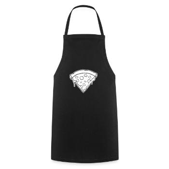 Pizza Fast Food Pizzeria - Kochschürze - Schwarz - Vorne - AI Model Male 185 dark (185cm)