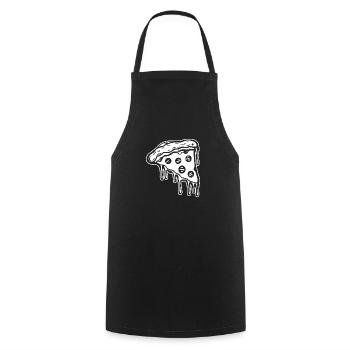 Pizza Fast Food Pizzeria - Cooking Apron - black - Front - AI Model Male 185 dark (185cm)