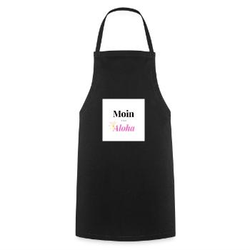 Moin ist mein Aloha - Kochschürze - Schwarz - Vorne - AI Model Male 185 dark (185cm)
