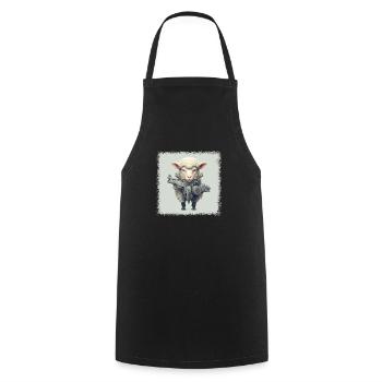 Awesome Animal Design American Farmer Tshirts Cool - Cooking Apron - black - Front - AI Model Male 185 dark (185cm)