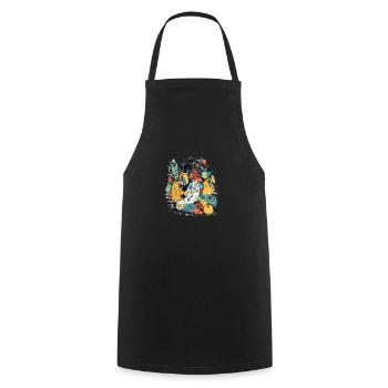 The strange fruits - Cooking Apron - black - Front - AI Model Male 185 dark (185cm)