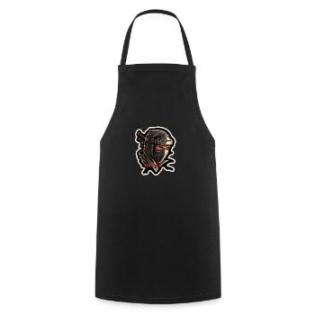Le ninja impitoyable - Tablier de cuisine - noir - Devant - AI Model Male 185 dark (185cm)