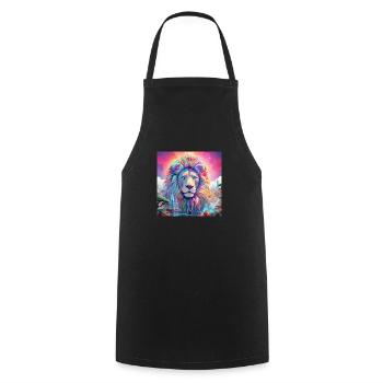 icecrusher Cartographic Pencil Art Color Grading - Cooking Apron - black - Front - AI Model Male 185 dark (185cm)