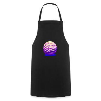 Knitting Seamstress Knitter Crochet Tailor - Cooking Apron - black - Front - AI Model Male 185 dark (185cm)