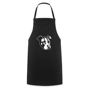Pitbull - Cooking Apron - black - Front - AI Model Male 185 dark (185cm)
