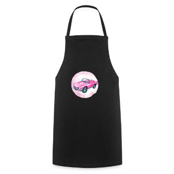 Niedliches niedliches Damenspielzeugauto rosa - Kochschürze - Schwarz - Vorne - AI Model Male 185 dark (185cm)