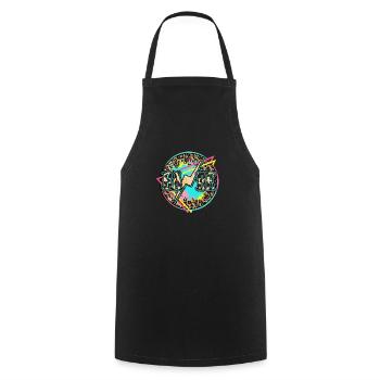 BABE 1A - Cooking Apron - black - Front - AI Model Male 185 dark (185cm)