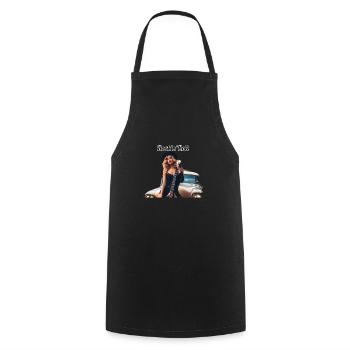 Pinup - Kochschürze - Schwarz - Vorne - AI Model Male 185 dark (185cm)
