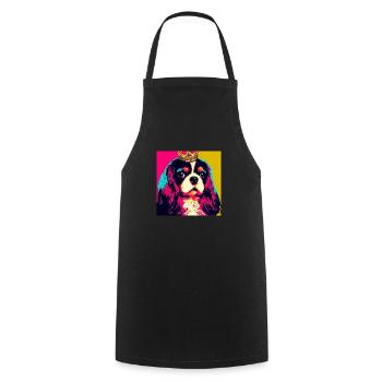 Cavalier King Charles Spaniel Pop Art - Tablier de cuisine - noir - Devant - AI Model Male 185 dark (185cm)