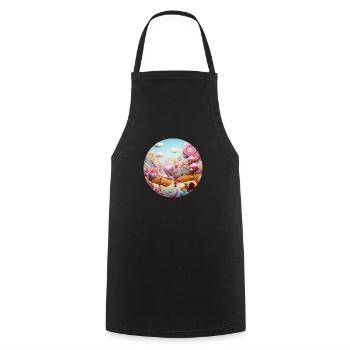 Mondes de rêve : votre style, votre voyage - Tablier de cuisine - noir - Devant - AI Model Male 185 dark (185cm)