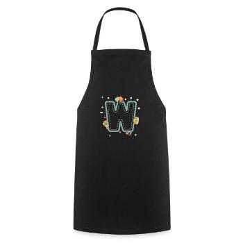 Letter w vehicle - personalized child gift - Cooking Apron - black - Front - AI Model Male 185 dark (185cm)
