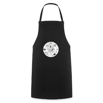 Abstract Star - Cooking Apron - black - Front - AI Model Male 185 dark (185cm)