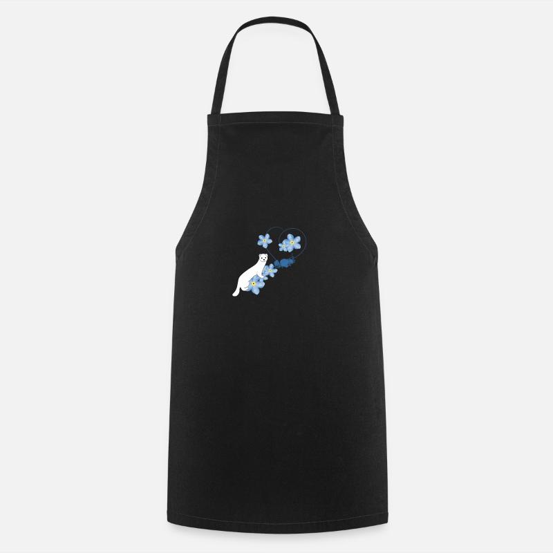 Belette blanche - Tablier de cuisine - noir