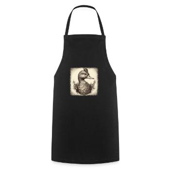 8 bit bath foam funny sayings poultry present idea - Cooking Apron - black - Front - AI Model Male 185 dark (185cm)