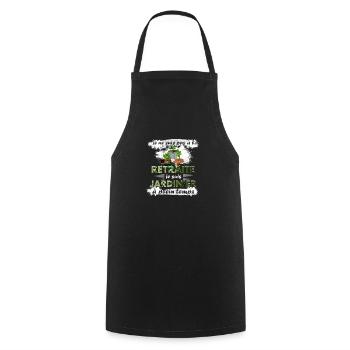 Je suis jardinier à plein temps t-shirt jardinier - Tablier de cuisine - noir - Devant - AI Model Male 185 dark (185cm)