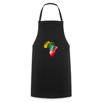 Africa Leo symbol African continent strength - Cooking Apron - black - Front - AI Model Male 185 dark (185cm)