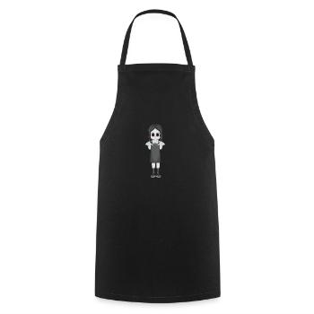 fille horreur 3 - Tablier de cuisine - noir - Devant - AI Model Male 185 dark (185cm)