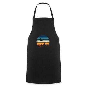 Surfen im Retro-Stil - Kochschürze - Schwarz - Vorne - AI Model Male 185 dark (185cm)