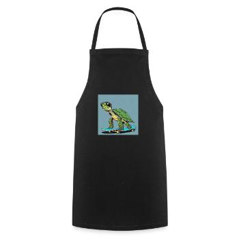 Turtle Fieber - Kochschürze - Schwarz - Vorne - AI Model Male 185 dark (185cm)